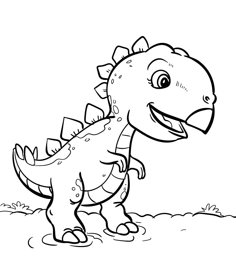Dinozor Boyama Sayfaları Yazdırılabilir