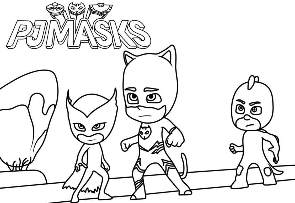 Yazdırılabilir PJ Masks Boyama Sayfaları! Ücretsiz