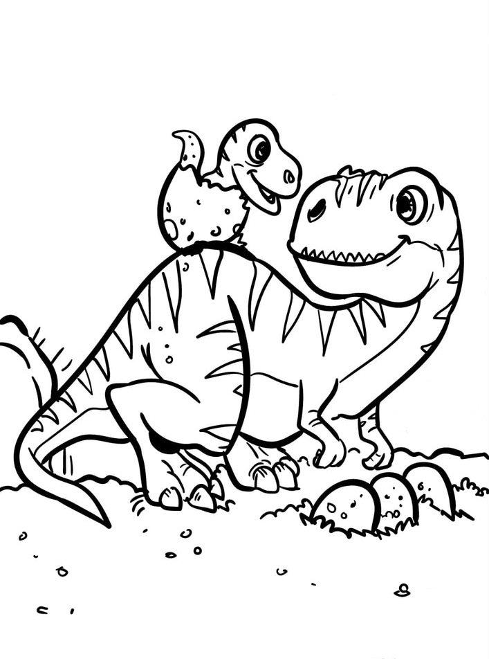 Dinozor Boyama Sayfası