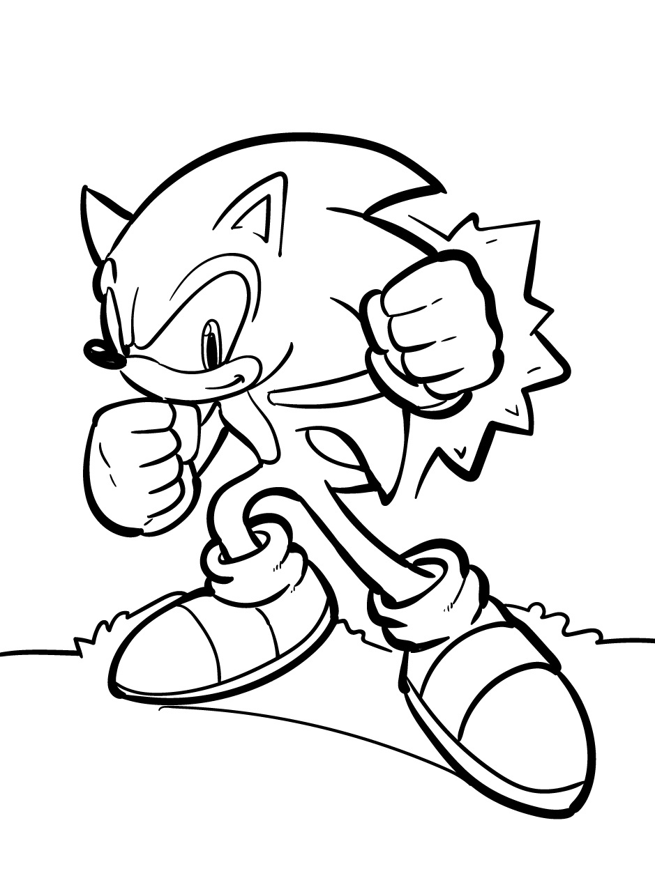Sonic Boom Boyama Sayfası. Kirpi Sonic Çizip Boyama